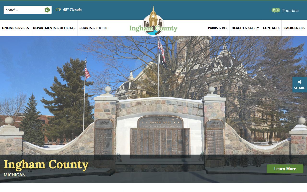 Emmet County records page for background check access