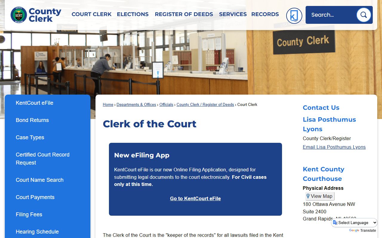 MiCOURT court case search page for Gogebic County records